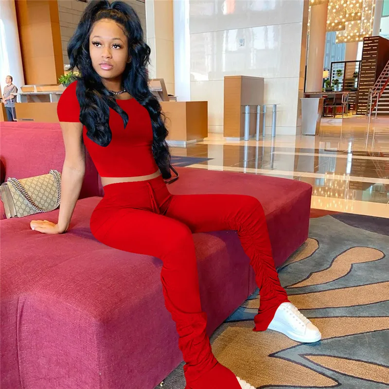 Женские брюки клеш 2020 джоггеры с коротким рукавом укороченные топы