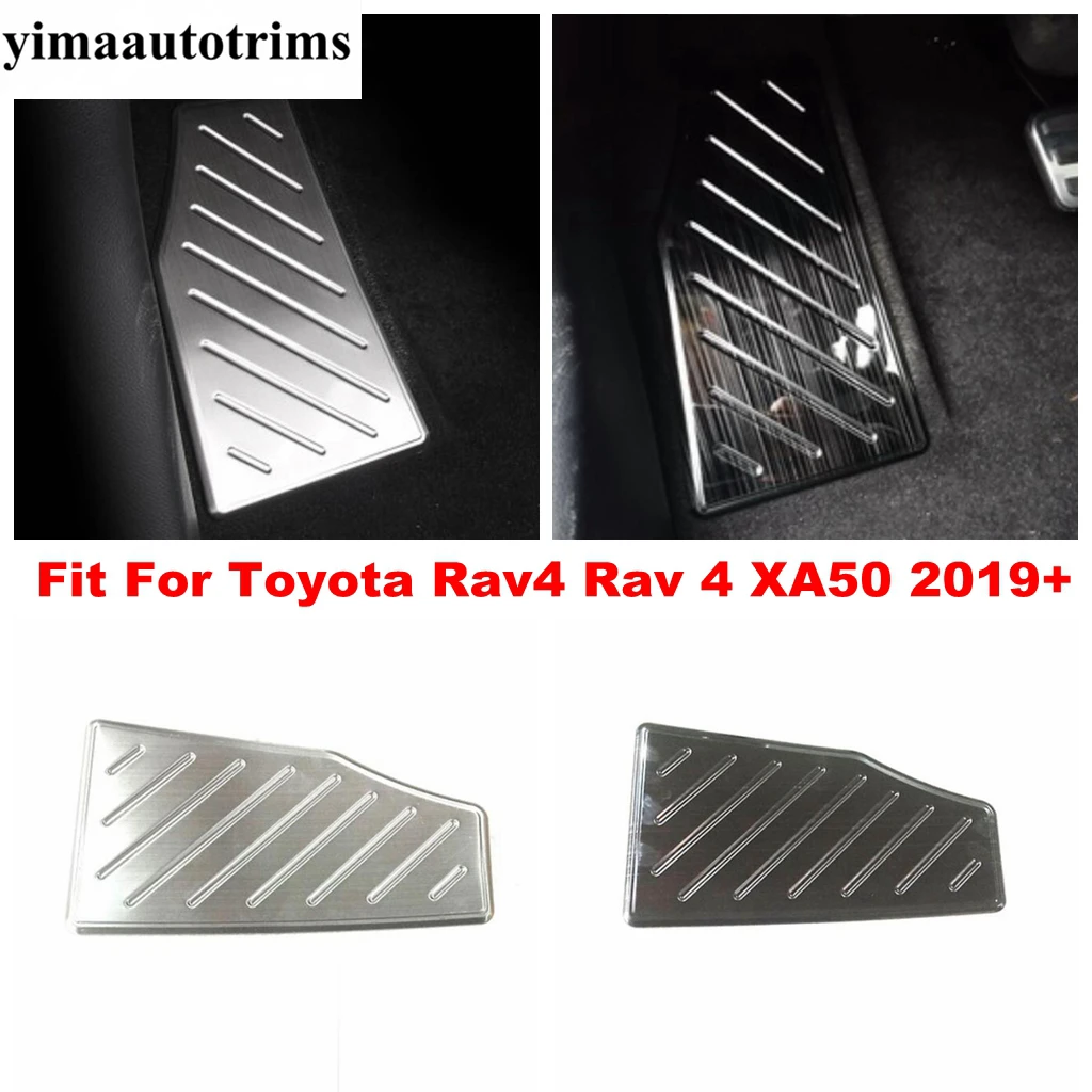 

Left Foot Rest Footrest Pedal Non-slip Panel Protection Kit Accessories Cover Trim For TOYOTA RAV4 RAV 4 XA50 2019 - 2023