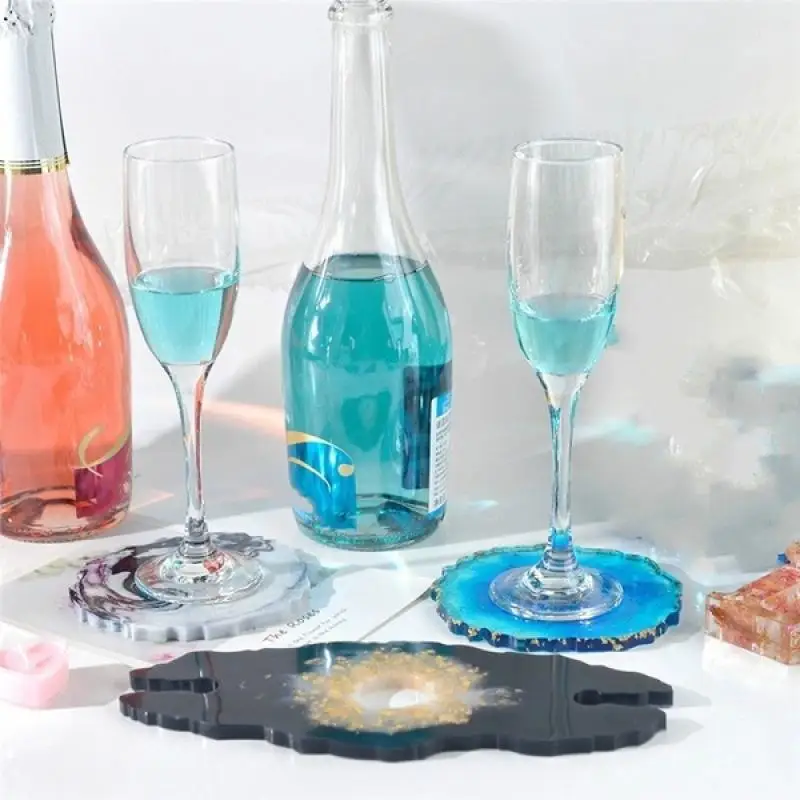 1 шт. держатель для стаканов из эпоксидной смолы силиконовые подставки стола