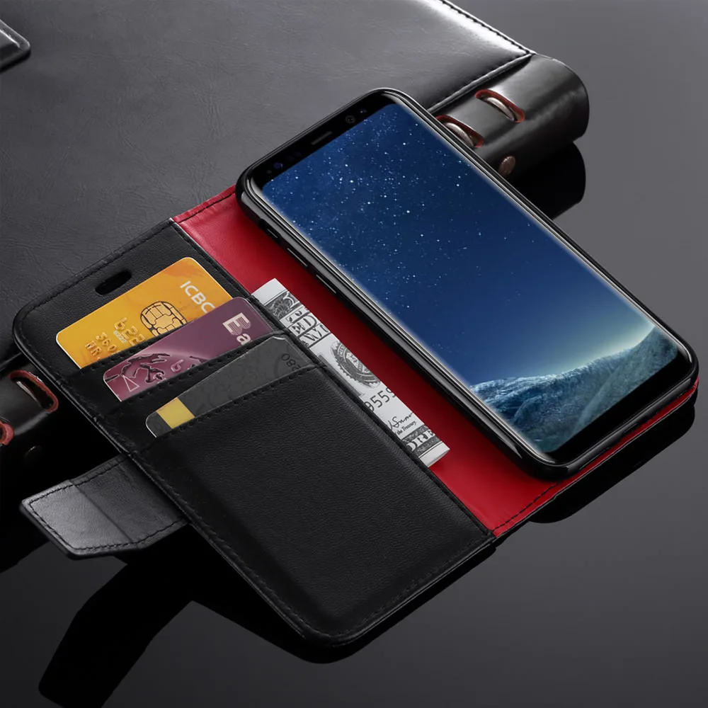 Чехол для Samsung Galaxy S20 Ultra S10 Plus S9 S8 S7 кожаный чехол книжка с бумажником и держателем
