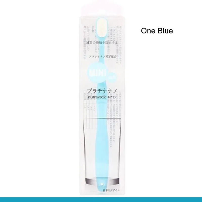 one blue Японская микро-нано щеточка для беременных женщин месяц Послеродовая взрослая домашняя маленькая головка супер Мягкая зубная щетка для волос Wan Gen - Цвет: one blue