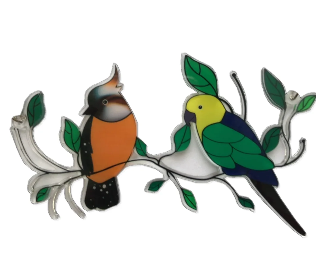 

Hot Sellings Wall Bird Ornaments Painted Window Ornaments Pendant Hanging Bird Decoration