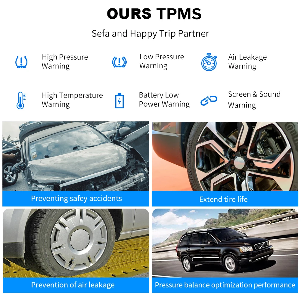 Kebidumei Цвет Экран Новый Солнечный Мощность TMPS автомобильная система контроля
