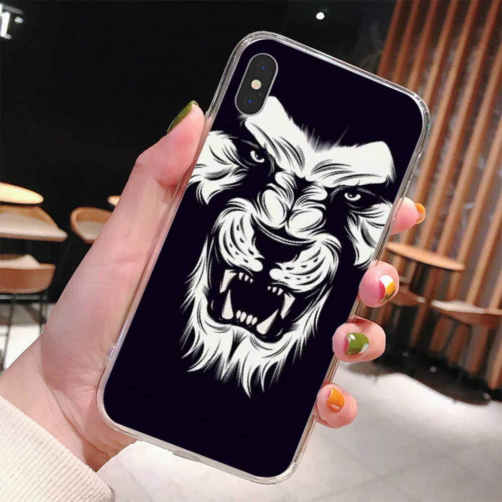 Reayou New Fashion Lion Design DIY Luxury Phone Case for iPhone 11 pro XS MAX 8 7 6 6S Plus X 5 5S SE XR cover | Мобильные телефоны