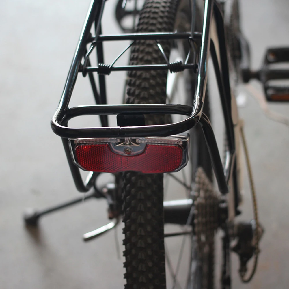 

2021Bicycle Light Bike Rear Reflector Taillight For Luggage Rack Aluminum Alloy Taillight Cycling Warning Light Bike Accessories