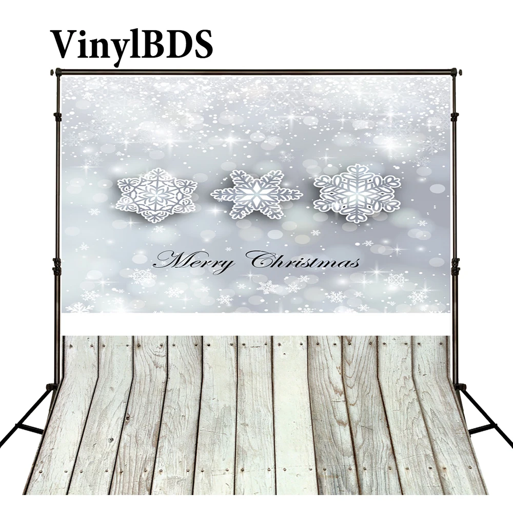 

VinylBDS Background Photography Newborn Baby Snowflake Christmas Madeira Dark Wood Texture Floor Backdrop For Photo Studio
