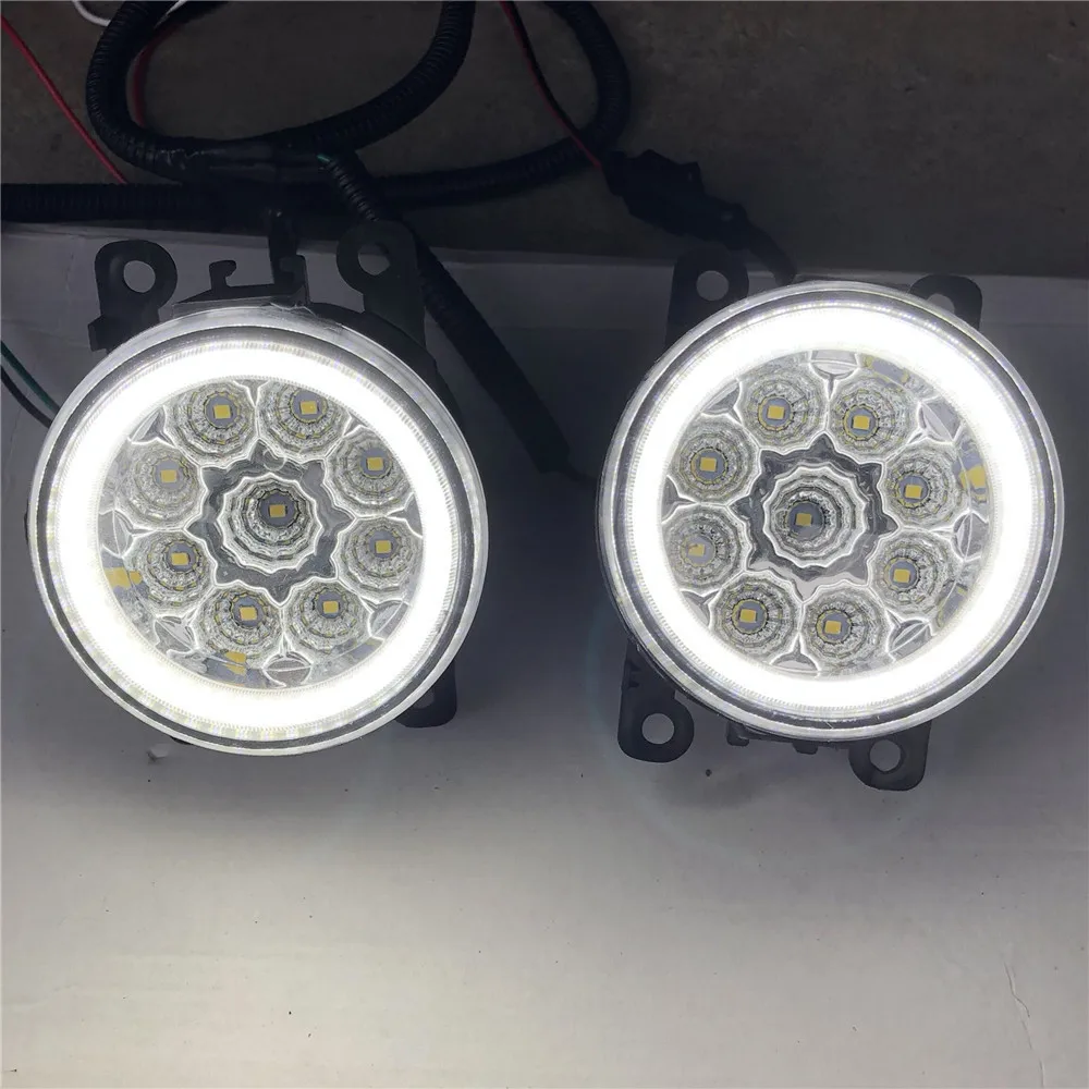 Angel Eyes Super Bright White 12V LED Refit Fog Light For Opel Corsa D Hatchback 2007-2015 Lamp Assembly 90mm Lights | Автомобили и