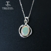 natural ethiopia opal pendant 925 sterling silver simple design fine jewelry nice christmas gift for girlwomenwife