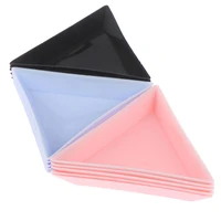 3 colors 10pcsset plastic triangle nail tray nail art rhinestone bead crystal sorting storage plate manicure tools accessories