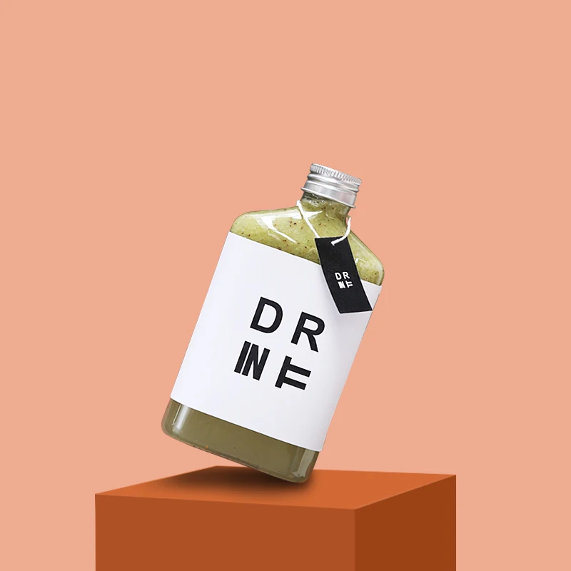 8pcs PET plastic cold drink bottle creative packaging disposable transparent ice tea juice milk coffee cups with lid and sleeve | Дом и сад