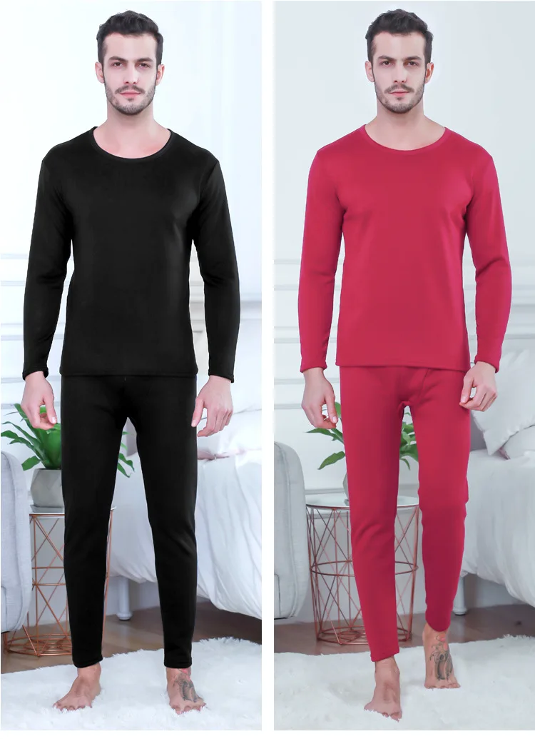 Jerrinut размера плюс женское/мужское термобелье L XL 2XL 3XL 4XL 5XL 6XL кальсоны для мужчин/женщин зимний комплект нижнего белья теплый