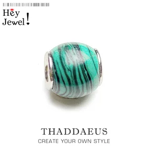 Бусины зеленые, посеребренные каменные бусины, подарок для женщин и мужчин, подходят для браслета, подвески ожерелье из Европы Karma, европейские ювелирные аксессуары