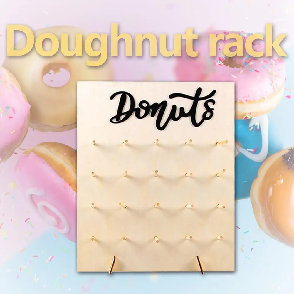 

Donuts Stand Donut Wall Display Holder Wedding Decoration Birthday Party Supplies Baby Shower Wood Donut Holder Party Decoration