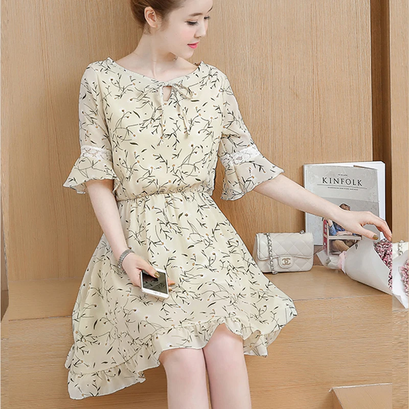 свободные Цветочные шифоновые топы с цветочным принтом женские рубашки круглым