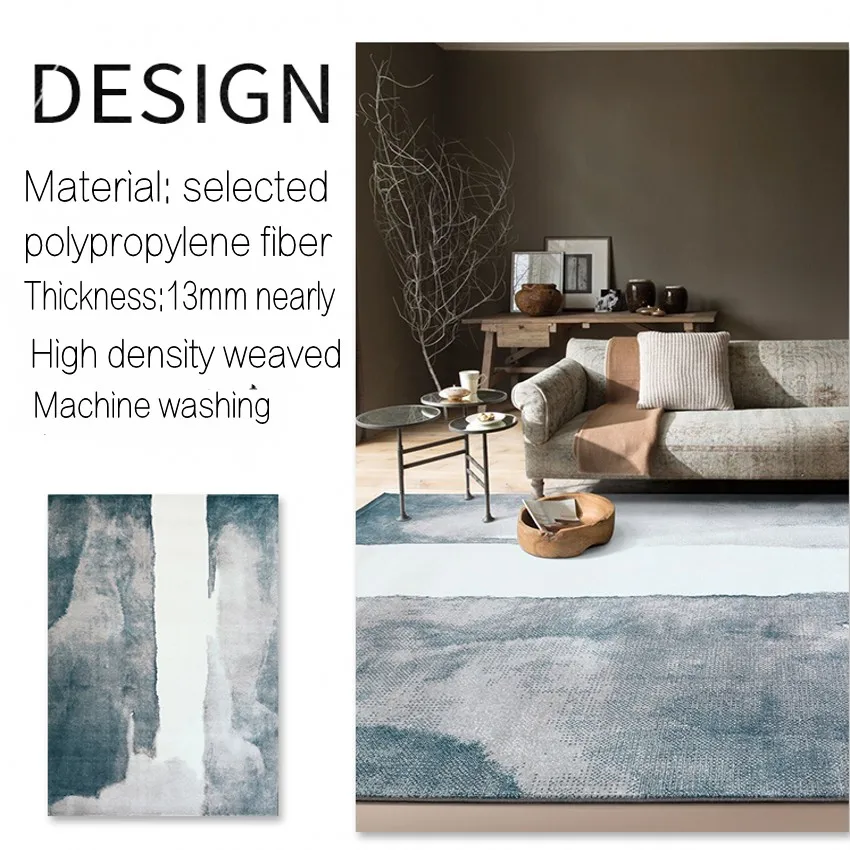 Пост современный стиль абстрактный серый художественный ковер для гостиной