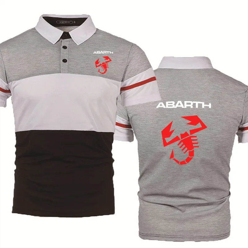 

Fashion Men's Short sleeved Abarth Car Logo Printing Summer Casual Short sleeved High Quality Cotton Male tops