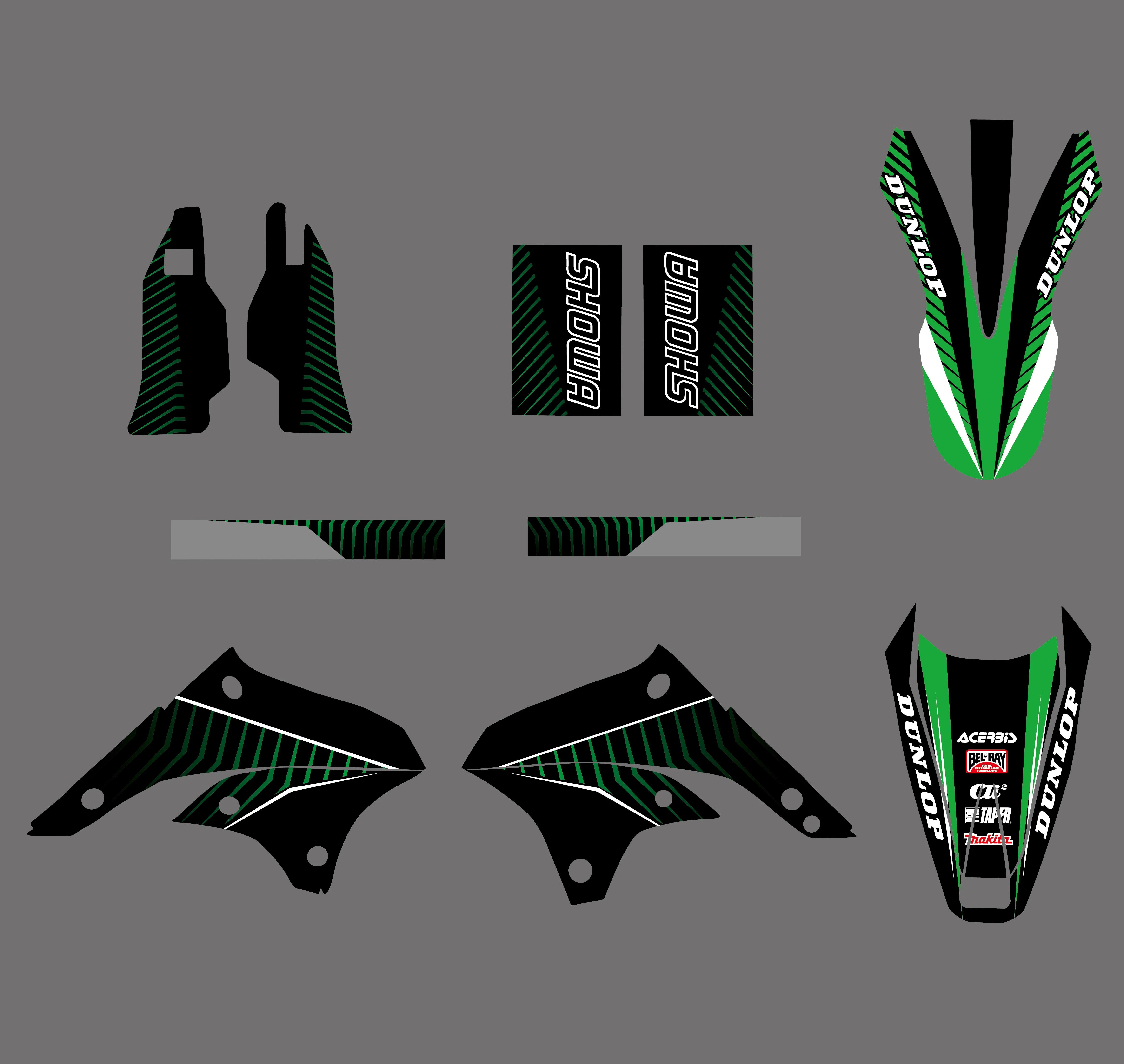 Графика фоны наклейки Наборы для Kawasaki KLX450 2008 2009 2010 2011 2012 KLX 450|sticker kit|decal kitdecal graphics |