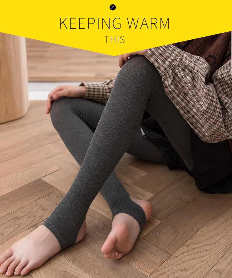 Hot Sale Warm Leggings Women's Winter Warm Skinny Slim Leggings Pantyhose Stretch Knitted stockings Thick Stirrup Pants