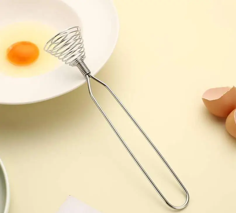 

Egg Beater Spring Coil Wire Whisk Hand Mixer Blender Stainless Steel Egg Tools Handle Stiring Kitchen Tool SN3516