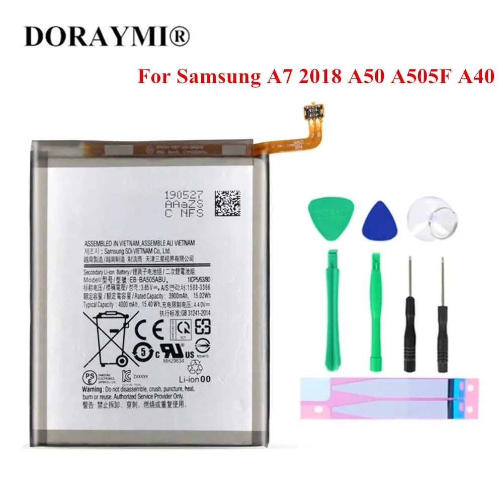 EB BA405ABE батарея для Samsung Galaxy A40 Bateria высокое качество A7 2018 A50 A505F BA750ABU BA505ABN Замена