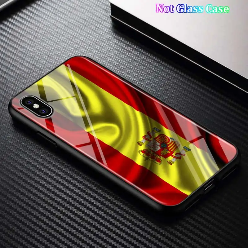 Style 10 Черный чехол для iPhone 11 11Pro Max испанские национальные флаги для iPhone X XR XS Max 8 7 6 6S Plus 5S глянцевый чехол для телефона - Цвет: Style 10