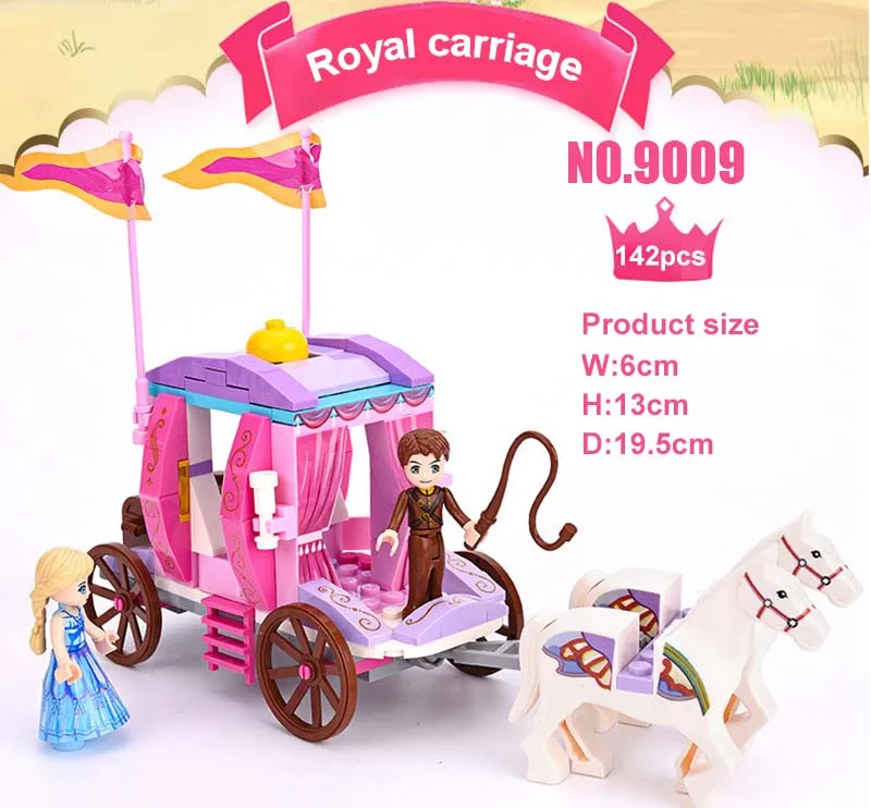 Princess/Prince Series Enchanted Castle Palace Models Building Blocks Royal Carriage Model Compatible Girl Toys Gifts | Игрушки и хобби