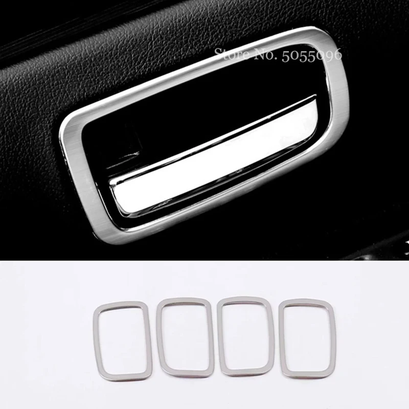 

For Mitsubishi Outlander 2014-2016 Stainless steel Car inner door Bowl protector frame Decoration Cover Trim Accessories 4pcs