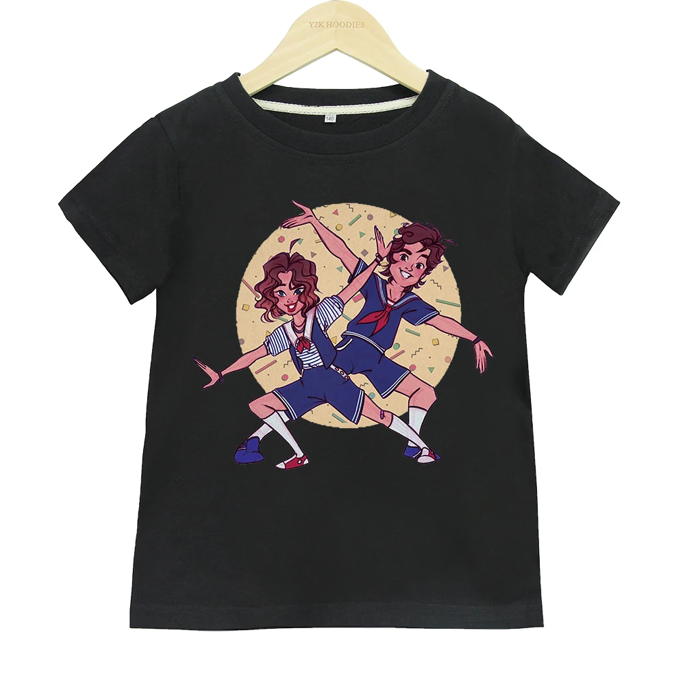 

Stranger Things Printing Sports Casual Short Sleeve T-shirt Tops Boys and Girls Summer T-shirts Boutique Kids Clothing