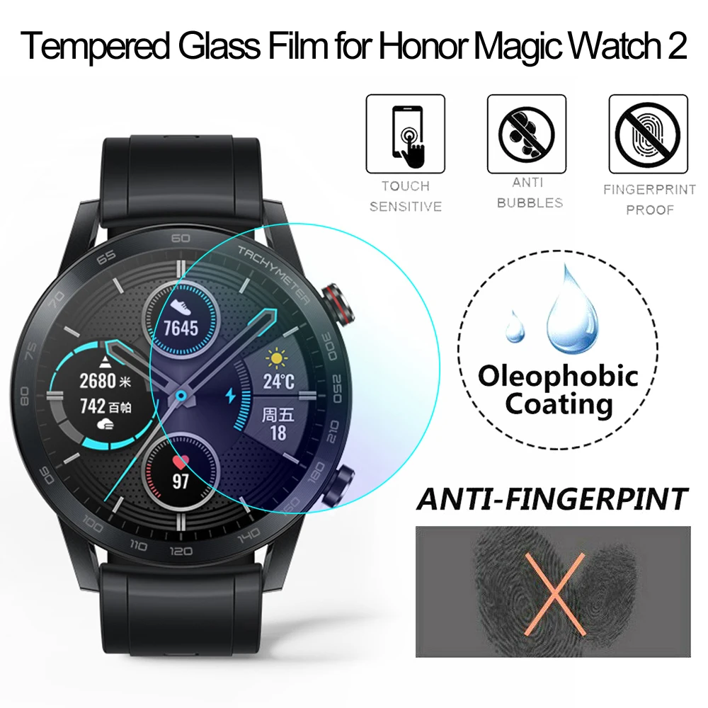 Защитная пленка из закаленного стекла с изогнутыми краями 3D для Honor Magic Watch 2 46 мм