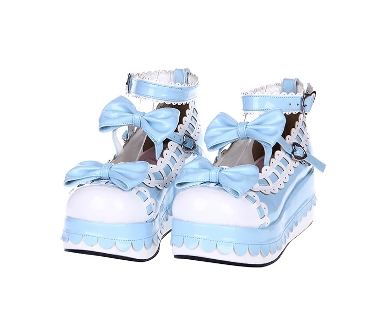 

2020 New Japanese Style Lolita Shoes Platform Shoes Girls Princess Cosplay Shoes Women Shoes w/Bowknot Eur Size 35-44