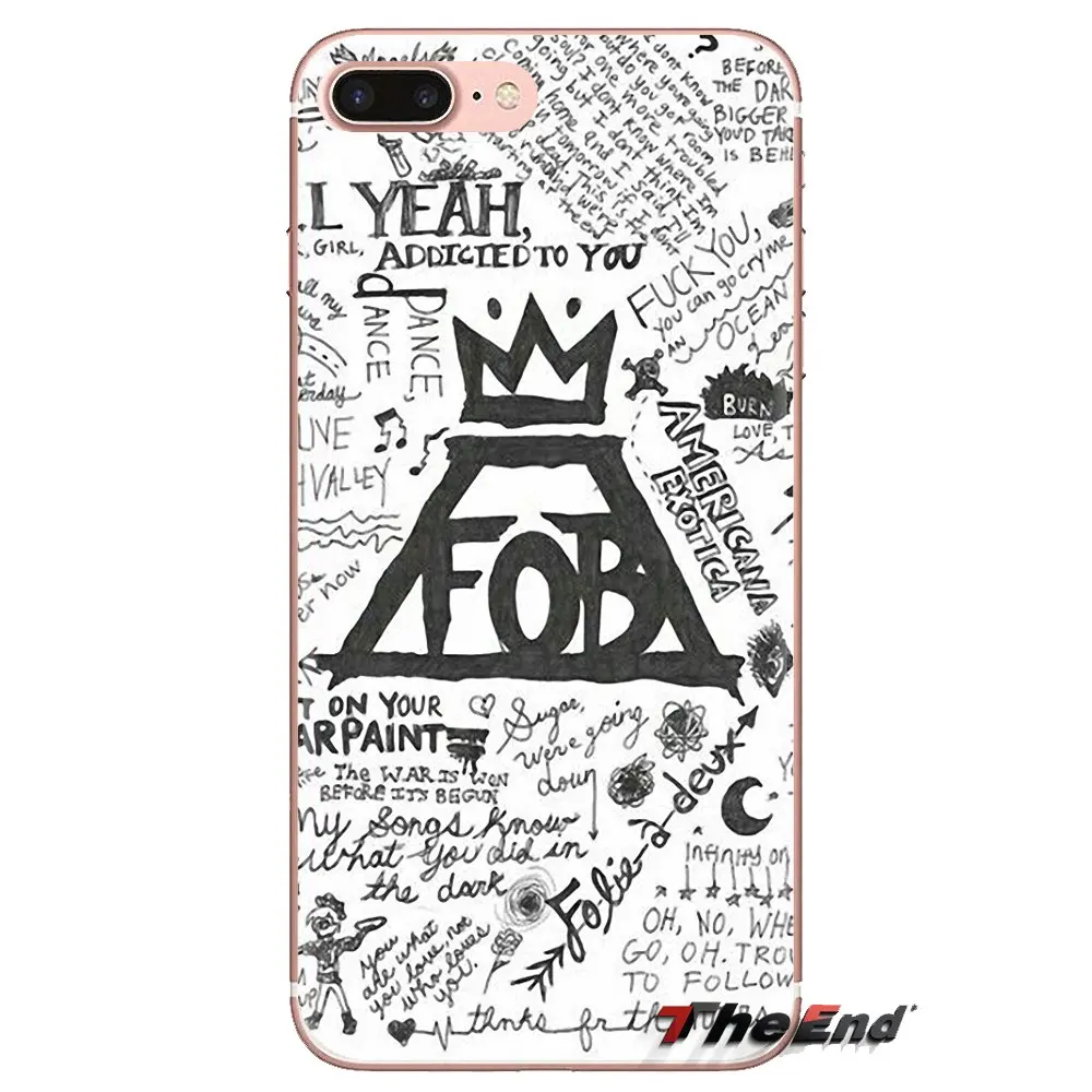 For iPhone XS Max XR X 4 4S 5 5S 5C SE 6 6S 7 8 Plus Samsung Galaxy J1 J3 J5 J7 A3 A5 fashion Fall Out Boy bands logo Phone Case |
