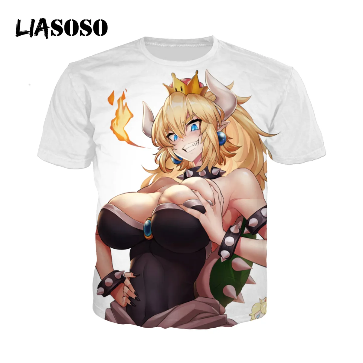 LIASOSO 3D с принтом Мужские и женские аниме пикантные милые девушки Bowsette мыши летняя