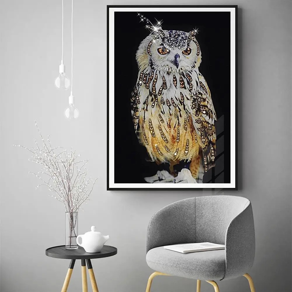 HD Печать Сова черно белые плакаты холст живопись для гостиной креативное