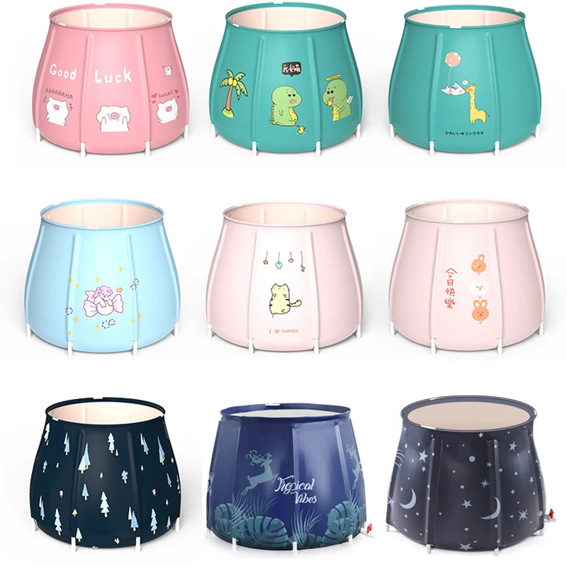 

Portable Bathtub Adult Folding Bath Tub Baby Swimming Pool Bath Bucket Household Insulation Separate Family Bathroom SPA Tub