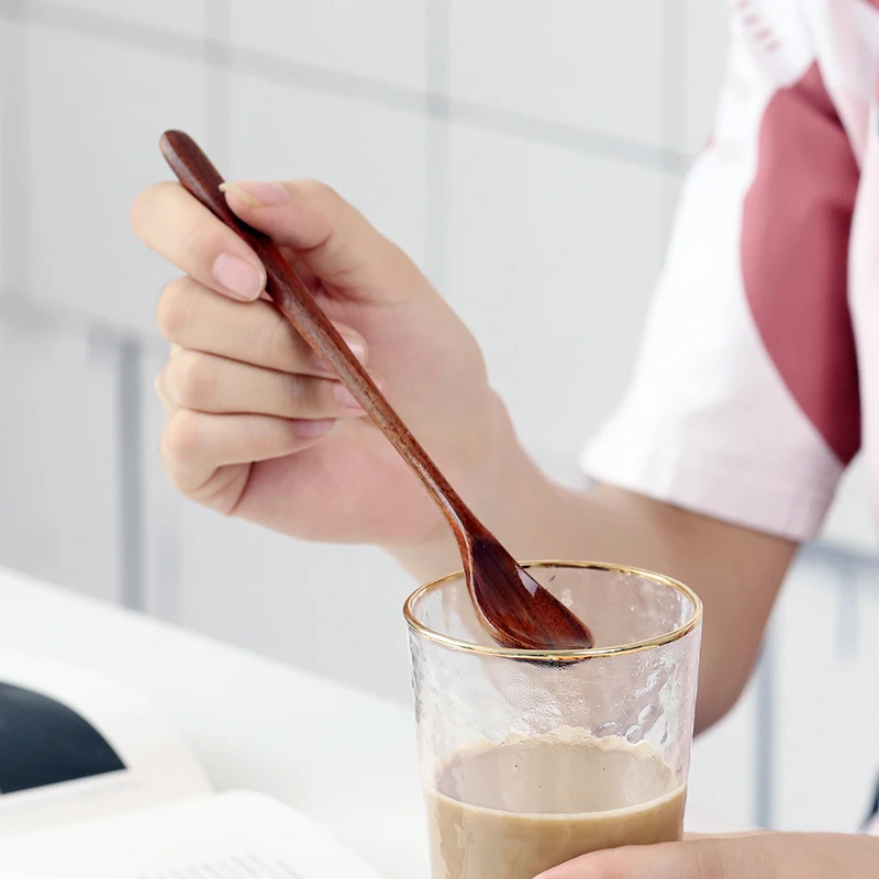 1 шт. 18 см натуральная деревянная ложка чай мед кофе столовая для приготовления