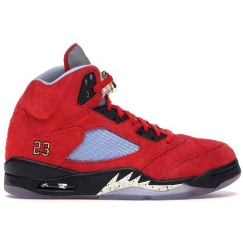 

Trophy Room 5s Ice Blue Men Basketball Shoes 5 Laney Yellow Bred Red Suede White Cement Metallic Black Designer Sport Sneaker
