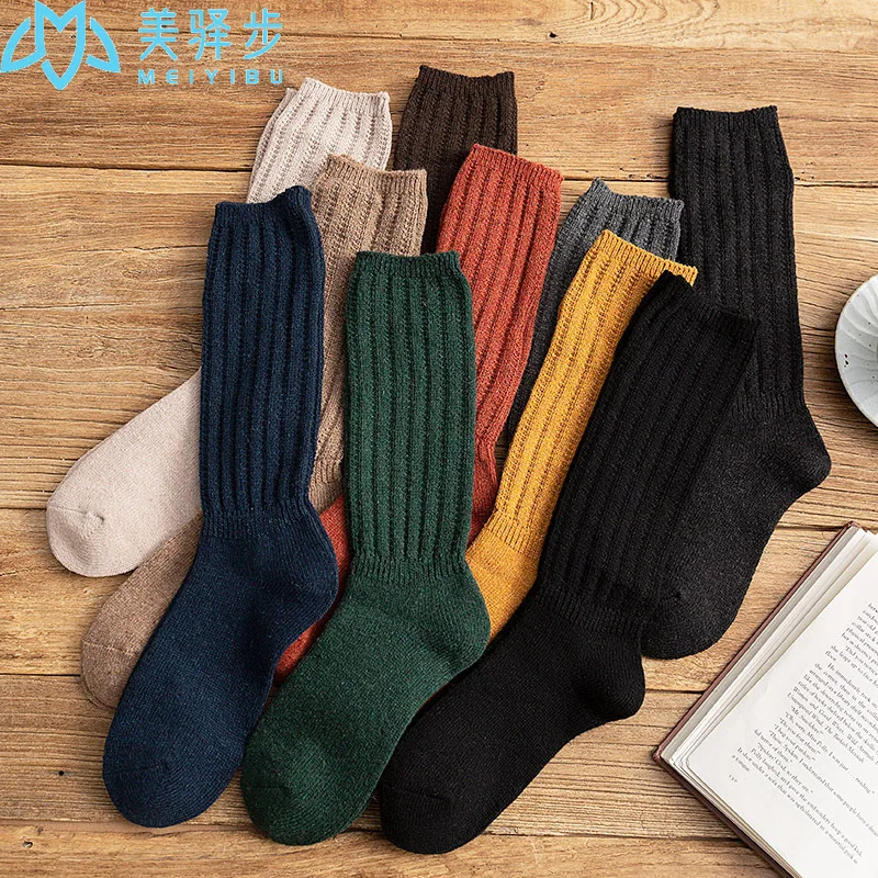Loose Socks Women's Winter Wool Sock 10 PAIRS PER SET Leisure Women's Thick Socks Wholesale
