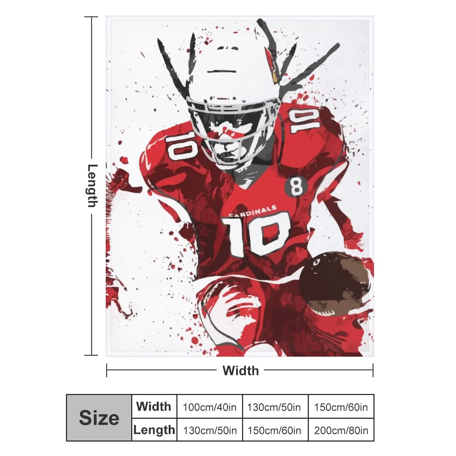 

Blanket 10 DeAndre Hopkins Ultra Soft Micro Fleece Cozy Lightweight Microfiber Flannel All Season Living Room Bedroom Vertical