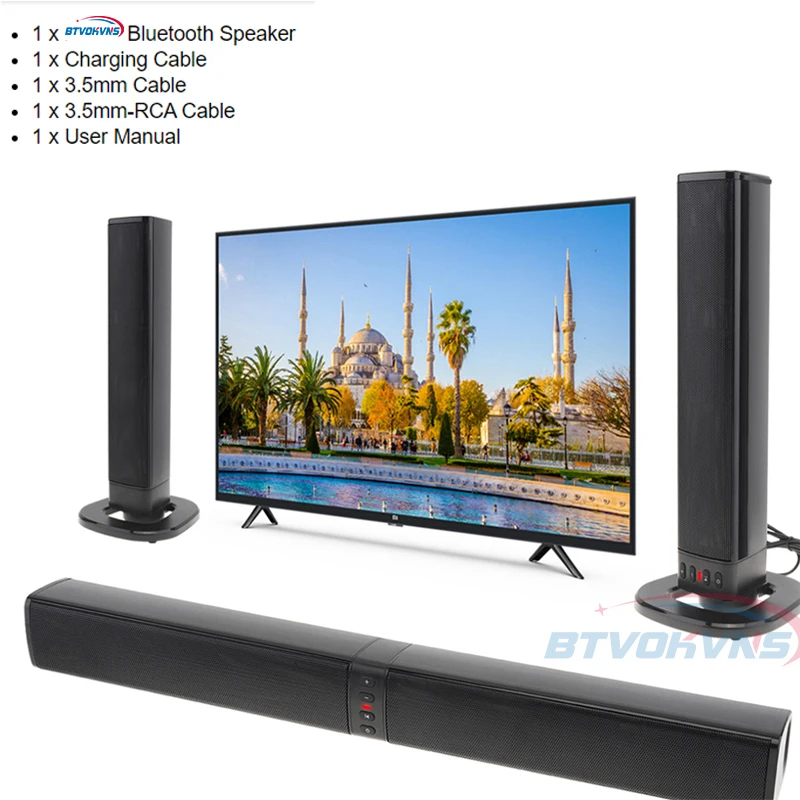 

Grade 20W SoundBar For tv Separable Bluetooth Speaker Built-in Subwoofer Home Theater Sound System 3D Surround Sound Column For