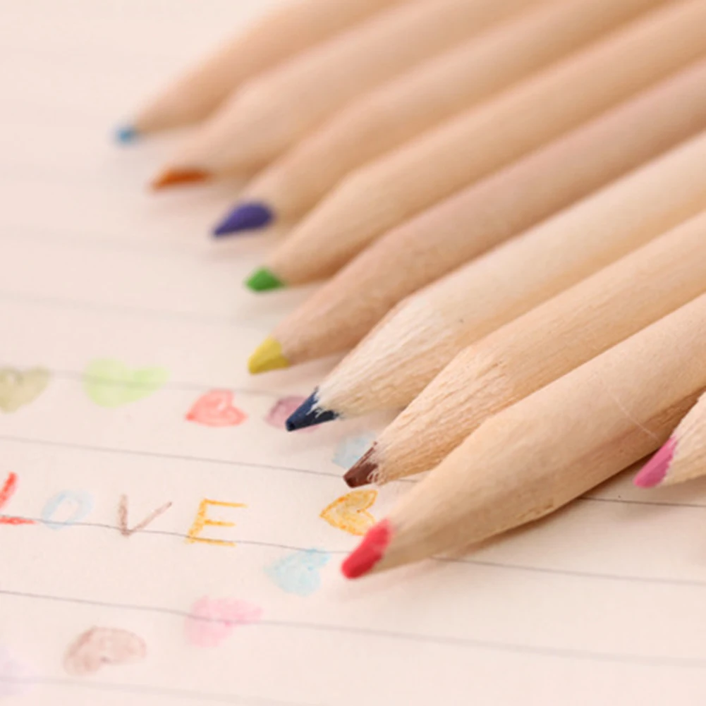 

6/12Pcs Kid Painting Stationary Supplies Colorful Drawing Writing Wooden School Student Artist Colored Pencils Box Drawing