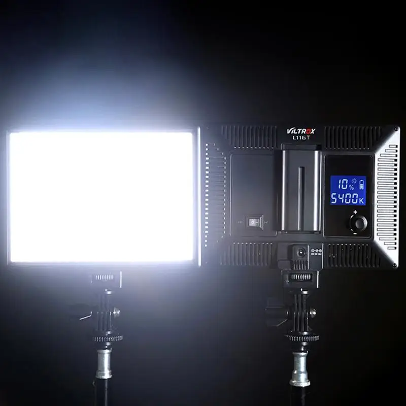 Viltrox L116T светодиодный светильник для видеосъемки 3300K-5600K LCD двухцветный и