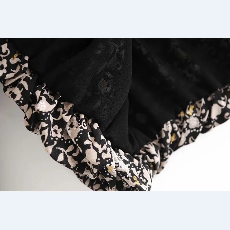 

2020 New Women Fashion O Neck Flower Print Breasted Smock Blouse Office Ladies Long Sleeve Blusas Femininas Shirts Tops