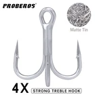 50 шт.лот тройные Крючки для морской рыбалки 4X матовые тройные оловянные крючки 40 #-30 #-10 #-1 #-2 #-4 #-6 # высокопрочные Крючки из высокоуглеродистой стали 2019