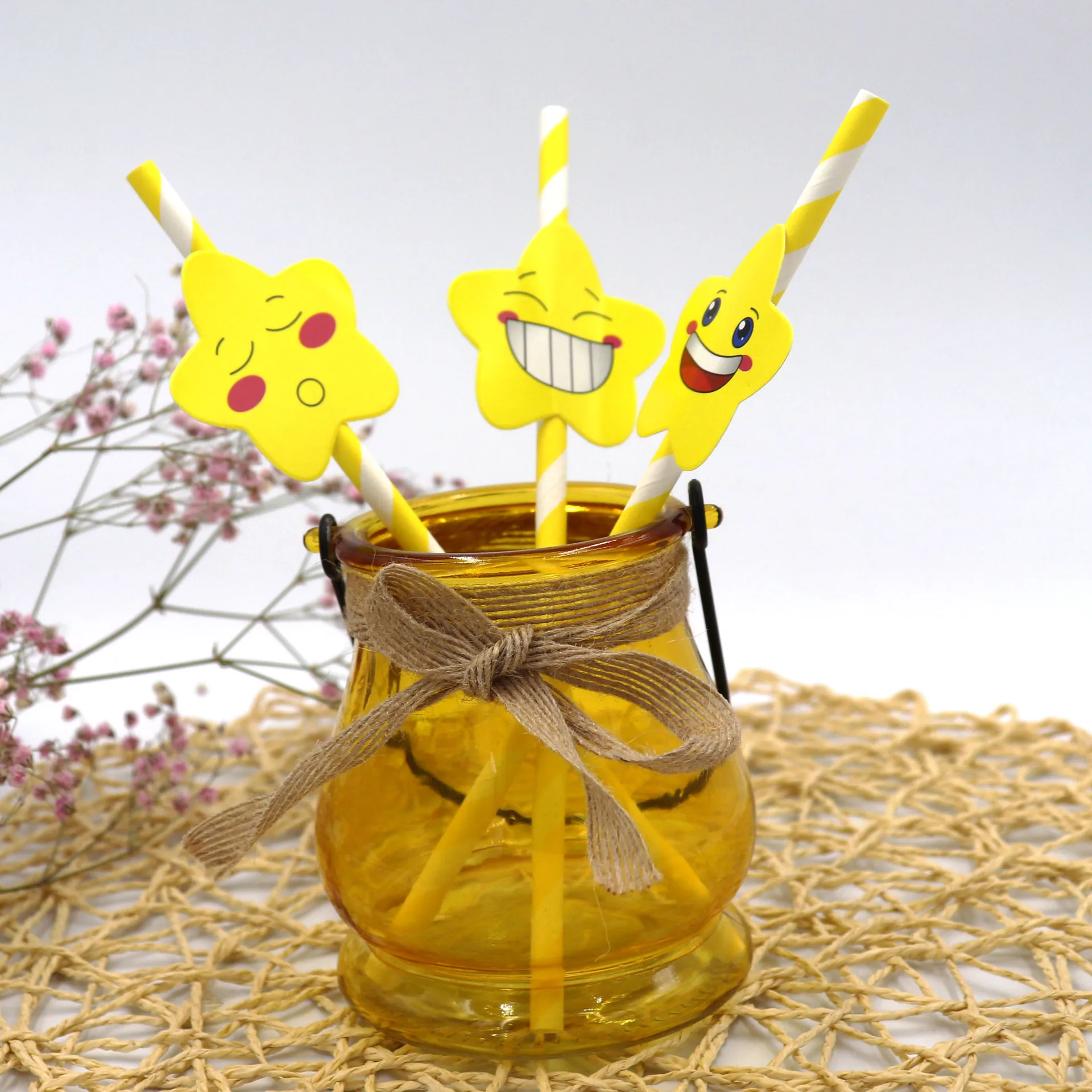 

10pcs Starfish Decoration Paper Straws Kids Shower Birthday Wedding Celebration Festival Party Supplies Paper Drinking Straws