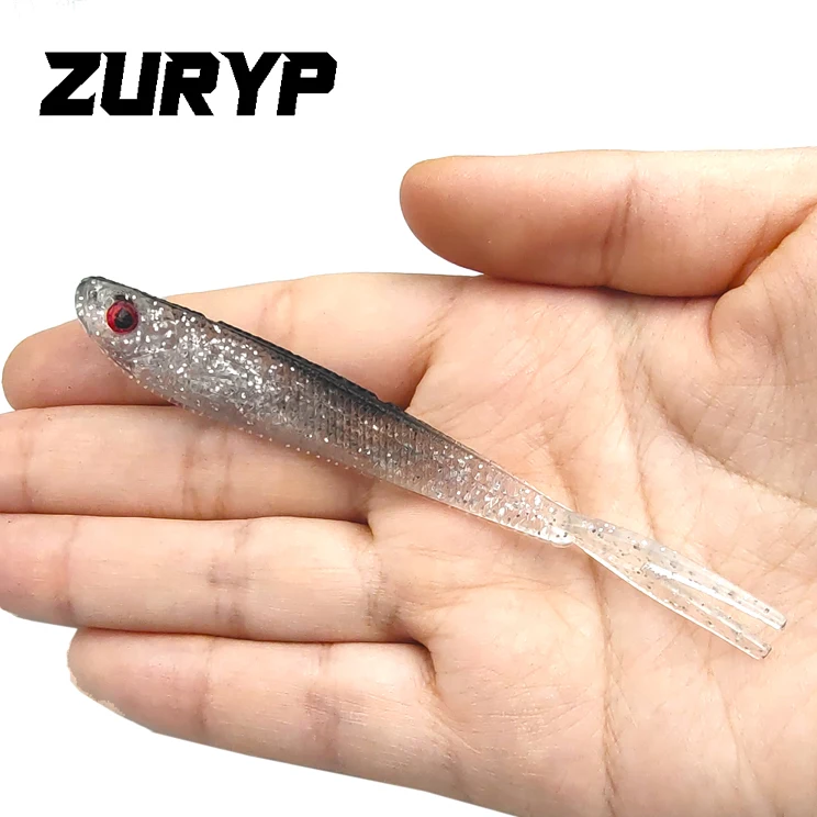 

5Pcs 10cm 4.3g Wobblers Forked Tail fish Fishing Lures Artificial Worm Soft Bait Fishing Simulation Swimbaits soft Fishing Bait