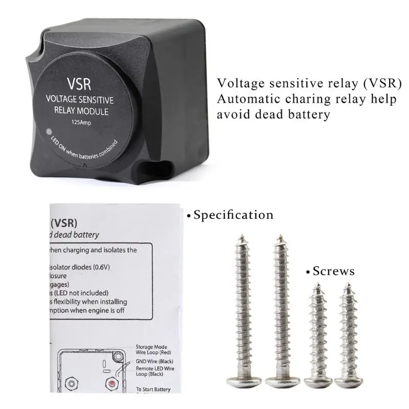 

Button Switch Voltage Sensitive Relay Automatic Charging Relay Dual Battery Isolator Button Start Stop