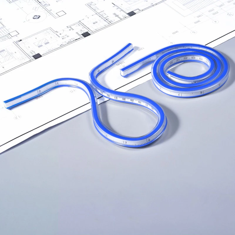 Nonvor 30/40/50/60 см Гибкая мерная для портных рисования мульти-Функция по