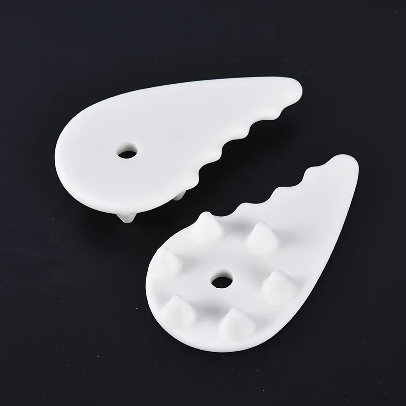 

1pc White Ceramic Guasha Board Head Massage Neck Scraping Plate Acupoint Points Pressure Therapy Pull Rib Health Care