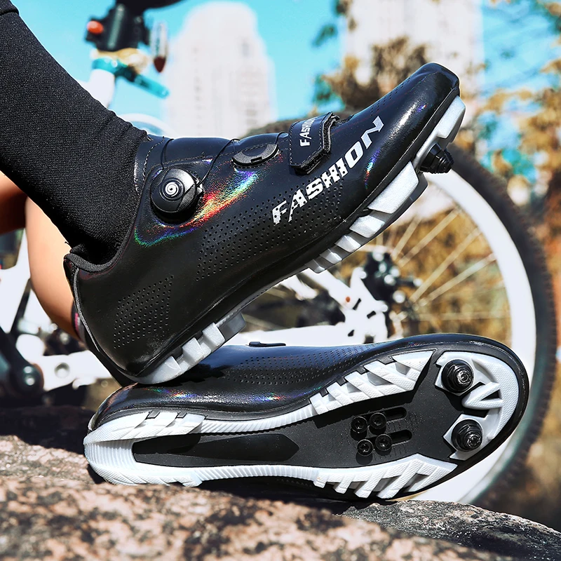 

mtb road bike shoes men's bicycle racing sports self-locking bicycle breathable non-slip female mountain biking shoes