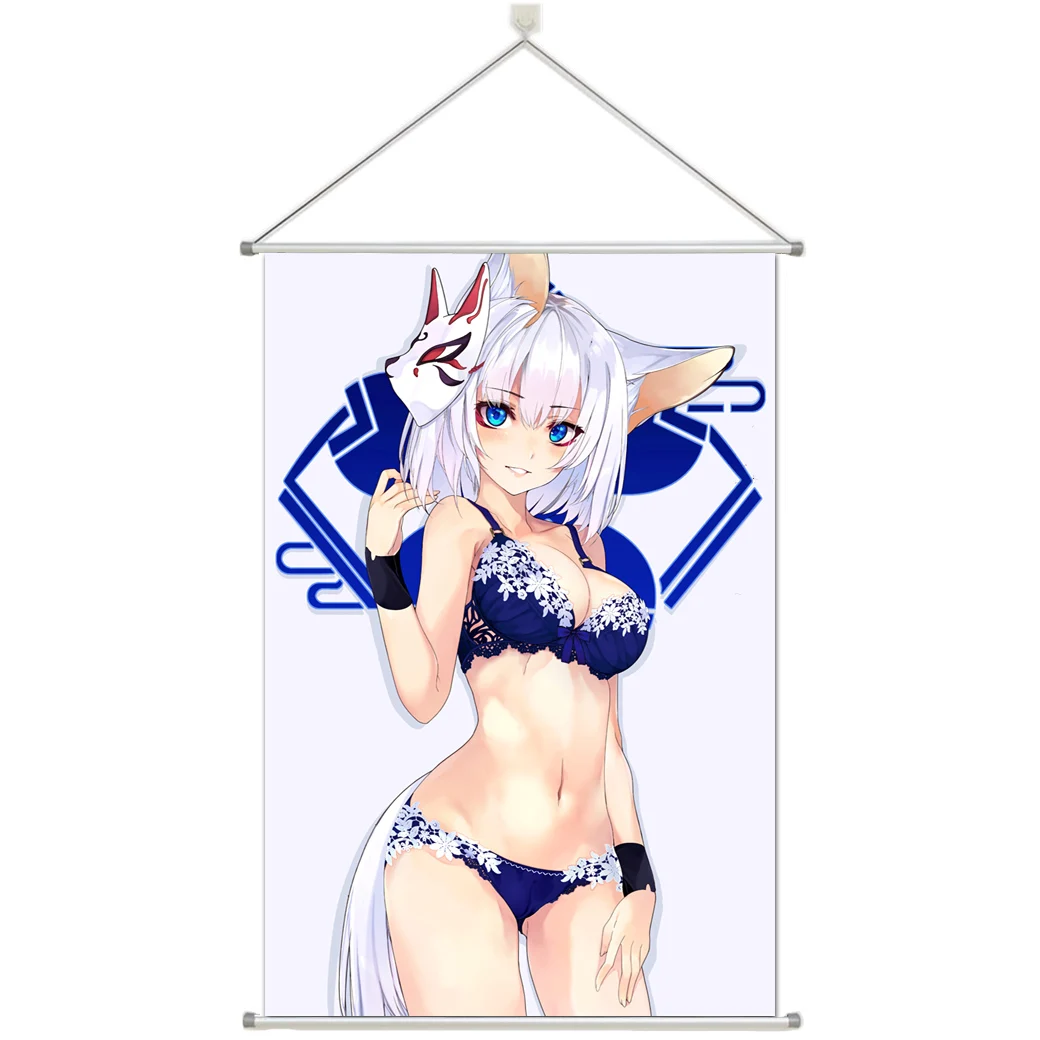 

Anime Azur Lane Kaga Prsonalize Customer Made Alloy Fabric Wall Poster Scroll 60x90cm 24x36inches